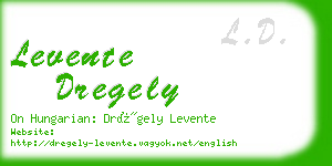 levente dregely business card